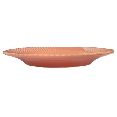 Prato Raso de Cerâmica Canelé Salmão 24cm 12 Unidades - Biona 135786