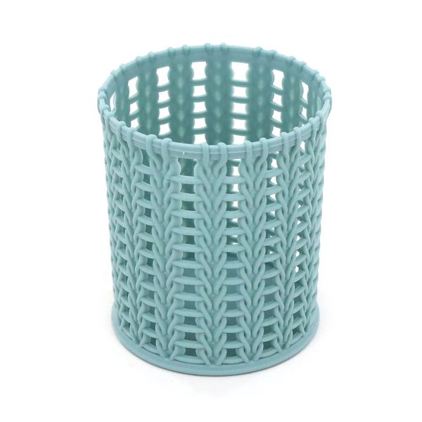 Porta Lápis Plástico Vazado Azul Porta Lápis Plástico Vazado Azul