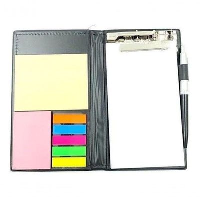 Kit 15 Bloco De Ação Couro Sintético Com Mini Lembretes