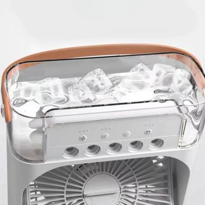 Climatizador Portátil 4 em 1: Ventilador, Umidificador, Aromatizador e LED