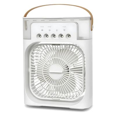 Climatizador Portátil 4 em 1: Ventilador, Umidificador, Aromatizador e LED