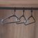 Kit 25 Cabides Antifurto Fixos Preto 44,5cm Cinquetti Hotel