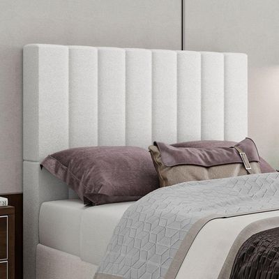Cabeceira Estofada Solteiro 90 Cm Esmeralda Corino Cor: Branco