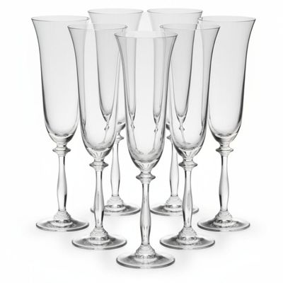 Jogo de Taças para Champanhe Bohemia Angela 190ml: Elevando Seus Brindes a uma Experiência Inesquecível de Cristal
