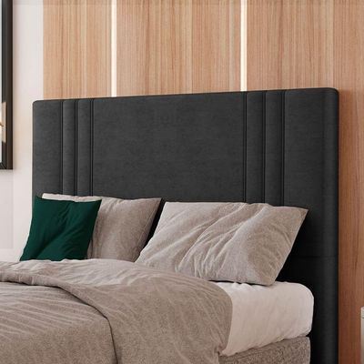 Cabeceira Estofada Solteiro 90 Cm Diamante Veludo Preto