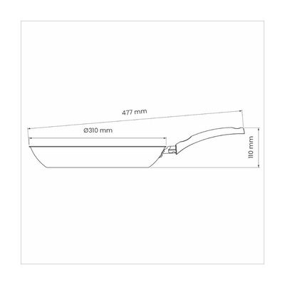 Frigideira Tramontina Turim em Aluminio com Revestimento Interno e Externo em Antiaderente Starflon Max Vermelha 30 cm 2