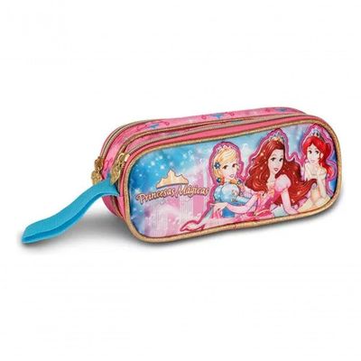 Mochila Lancheira Estojo Princesas De Carrinho