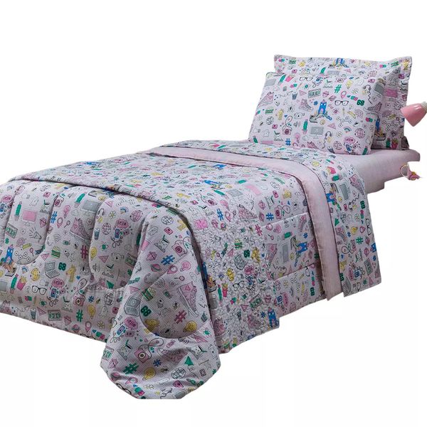 Capa Fronha de Travesseiro Cazza Menina - Item Sortido Capa Fronha de Travesseiro Cazza Menina - Item Sortido