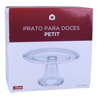 Prato para Bolo de Vidro 20cm Petit CV244731 Cazza