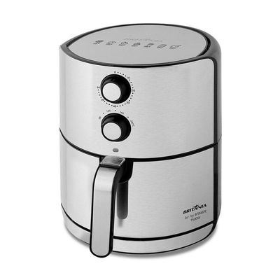 Fritadeira Elétrica Britânia Air Fryer 4,6L BFR46PI Preta Inox 220V