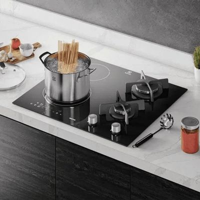 Cooktop 4 Bocas De Indução E A Gás Electrolux Preto Hibrido E Timer (IE60H) 220V