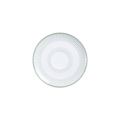 Conjunto Xícara E Pires De Chá Tramontina Lineare 200ml 2 Peças Em Porcelana Decorada