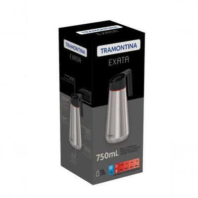 Bule Térmico Tramontina Exata Em Aço Inox 750 Ml
