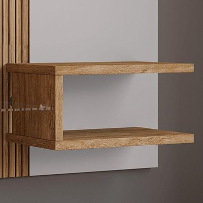Painel Atlas Off-white Com Cinamomo Com Ripado - Bechara