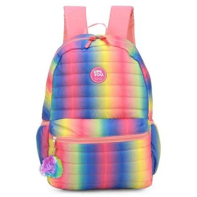 Mochila Costas Juvenil Escolar Notebook Arco Iris Up4you