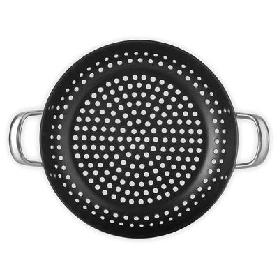 Frigideira Grill Profissional Preta 32 Cm Em Alumínio Com Revestimento Interno Antiaderente