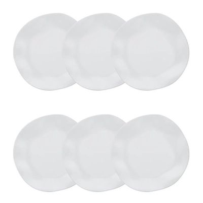 Conjunto De Pratos Fundos 06 Peças Ryo White Oxford