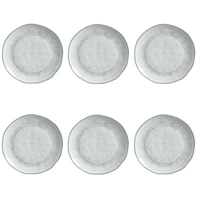 Conjunto De Pratos Rasos 06 Peças Orgânico Echo Porto Brasil