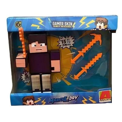 Boneco Gamer Skin Marcelo DRV 15cm 3031502 - Algazarra