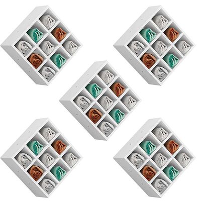 Kit 05 Nichos Porta Toalhas 09 Lugares 40x40cm Branco - Gran Belo