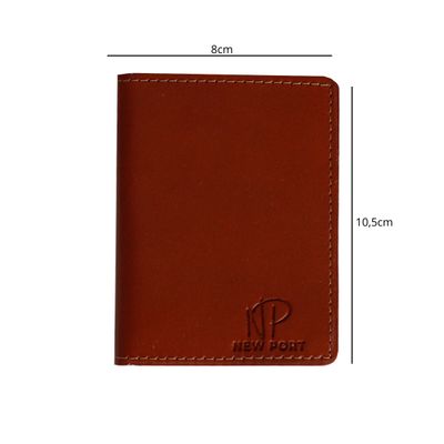 Carteira Masculina Couro Legítimo Porta Cartão Slim Marrom
