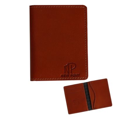 Carteira Masculina Couro Legítimo Porta Cartão Slim Marrom