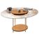 Mesa de Centro Para Sala Redonda Tampo Vidro Pés Aço Allure B01 Cinamomo - Lyam Decor