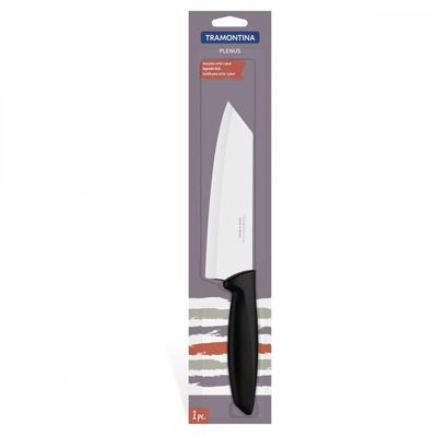 Faca para Fatiar e Picar Tramontina Plenus com Lamina em Aço Inox e Cabo de Polipropileno Preto 6"