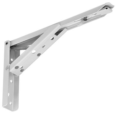 Kit 04 Pares Suporte Para Mesa Dobrável Retrátil 30 cm H02 Mão Francesa Branco - Lyam