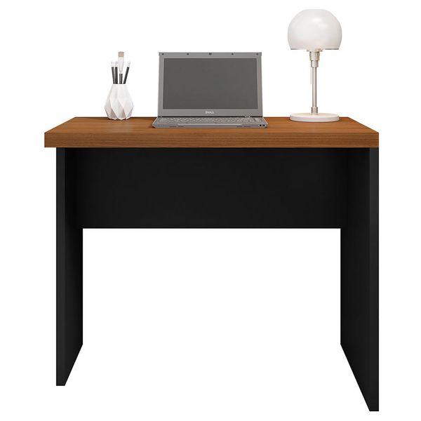 Mesa De Computador Studio Nogueira / Preto Tex - Caemmun