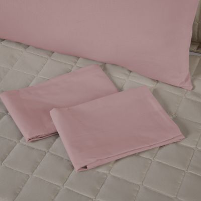 Capa Para Travesseiro Fofuxão 1 Peça 1,46m x 46cm 80% Algodão / 20% Poliéster Percal 140 Fios Com Zíper - Rosê