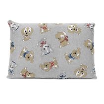 Fronha Avulsa KazzaVip Malha 100% Algodão Basic Dogs Estampada Cinza