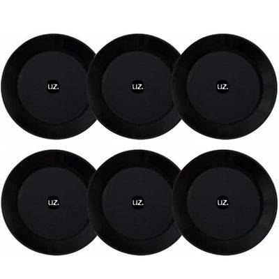 Jogo De 6 Pratos Rasos Redondos 26cm Plástico UZ