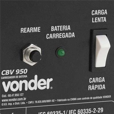 Carregador de bateria 127 V~ CBV 950 VONDER