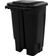 Cesto de Lixo com Pedal 100L Tramontina Preto Lixeira Plástica Grande Modelo T-Force