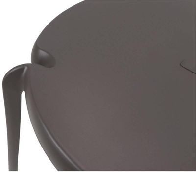 Mesa Plástica Redonda 79x71cm Marrom Tramontina Clarice Quiosque Jardim Área Externa