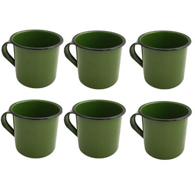 Jogo 6 Canecas Esmaltadas Café 400ml Ágata