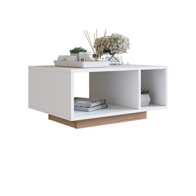 Mesa de Centro Com Nichos B58 Branco Emovell