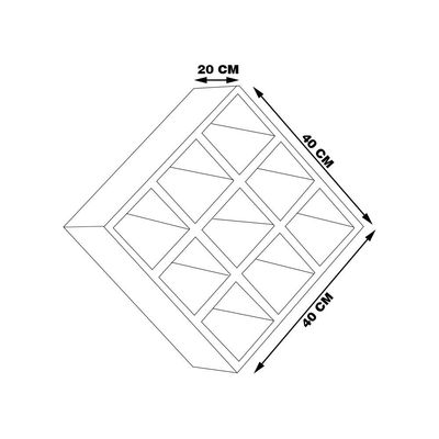 Nicho Porta Toalhas 09 Lugares 40x40cm Branco - Gran Belo
