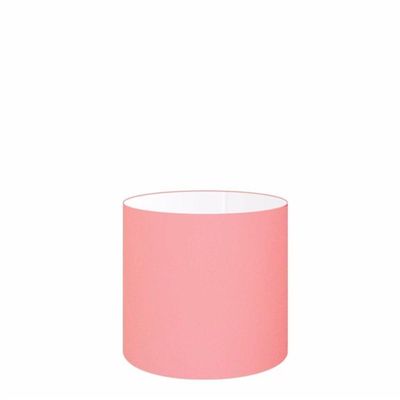 Cúpula Abajur Cilíndrica Cp-7005 ø18x18cm Rosa Bebê