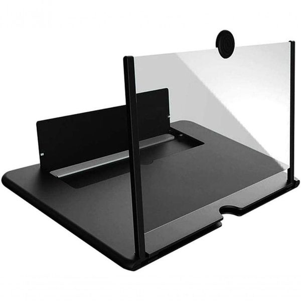 Amplificador De Tela Para Telefone Celular 3d De 12 Polegadas Preto