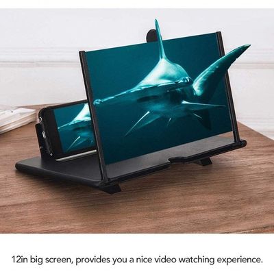 Amplificador De Tela Para Telefone Celular 3d De 12 Polegadas Preto