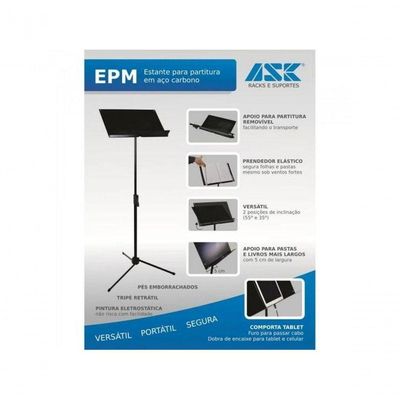 Suporte Para Partitura Maestro Epm Preto Ask