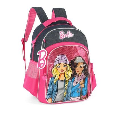 Mochila De Costas Escolar Infantil Barbie Azul