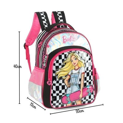 Mochila De Costas Preta Barbie Luxcel