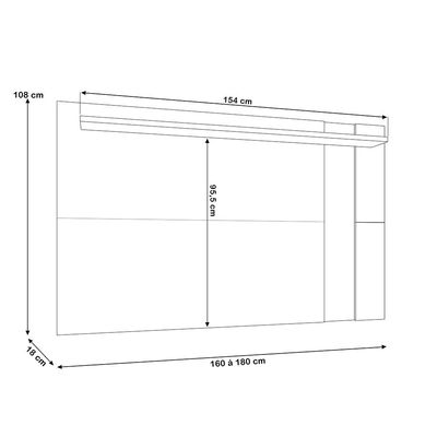 Painel Para TV 70 Pol Extensível 180cm Lara C04 Freijó Off White Matte - Lyam Decor