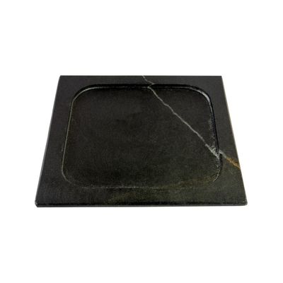 Prato com 02 Molheiras em Pedra Sabão e Suporte P 20x20cm