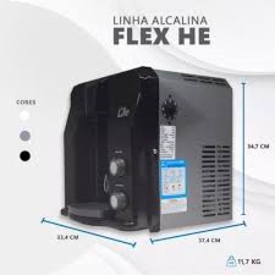 Purificador De Água Gelada Flex He Top Life Ph Alcalino Cor Preto 127v
