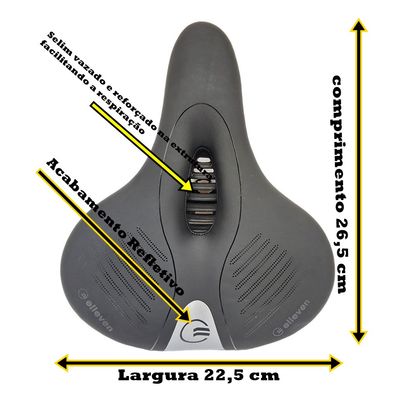 Selim Bike Bicicleta Vazado Passeio Gel Elleven confortável
