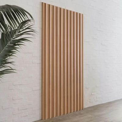 Painel Ripado de Madeira Para Sala Quarto 89x183cm Bairon D03 Freijó - Lyam Decor